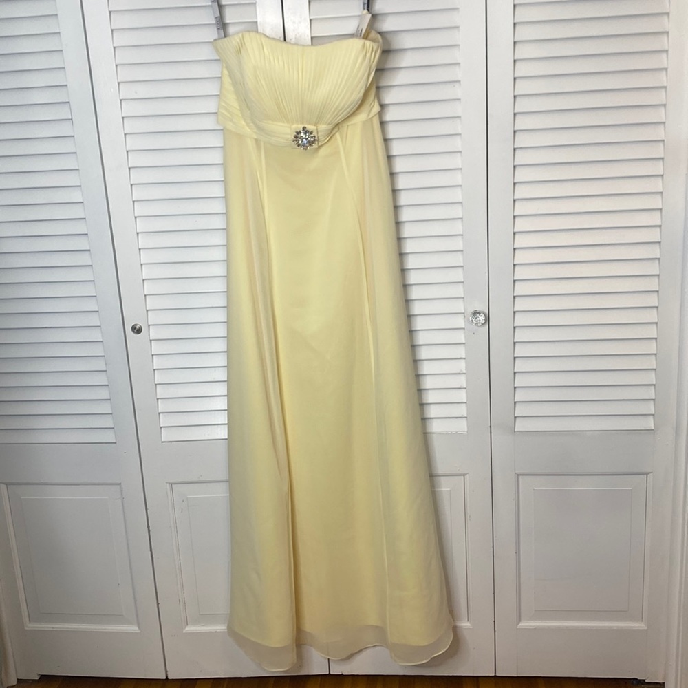 Alexia Designs | NWT Buttercream Yellow Strapless Dress | Size 10